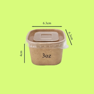50s [Premium] 3oz with PP Lid Kraft Paper Sauce Container